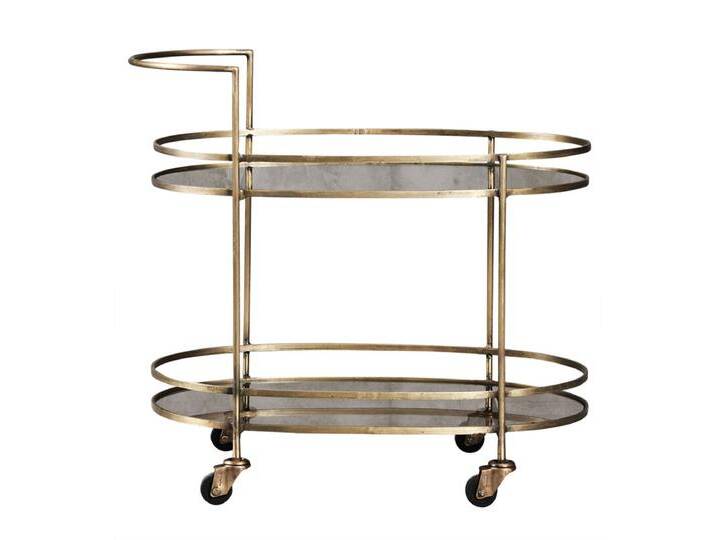 Servierwagen TILIBE goldfarbig 74 x 79 cm von porta