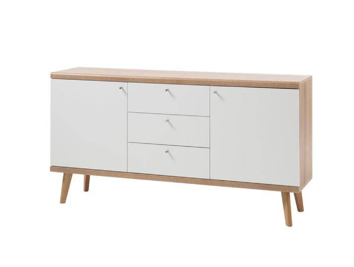 Sideboard LENA_MERLE 160 cm Eiche Riviera NB/ weiß matt von porta