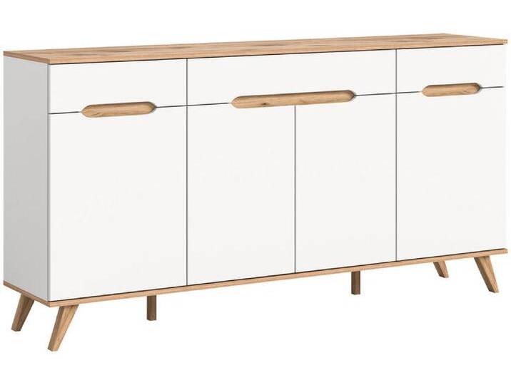Sideboard SCANDI 185x95x40 cm Weiß Braun Nox Oak Nachbildung Sideboard SCANDI 185x95x40 cm Weiß Braun Nox Oak Nachbildung von porta