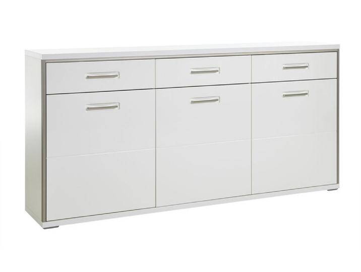 Sideboard TRENTO 184 x 89 cm NB Hochglanz tiefzieh weiß von porta