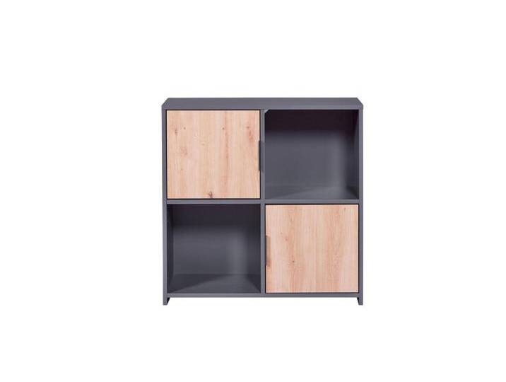 Standregal TRISTAN 2-türig anthrazit/braun Standregal TRISTAN 2-türig anthrazit/braun von porta