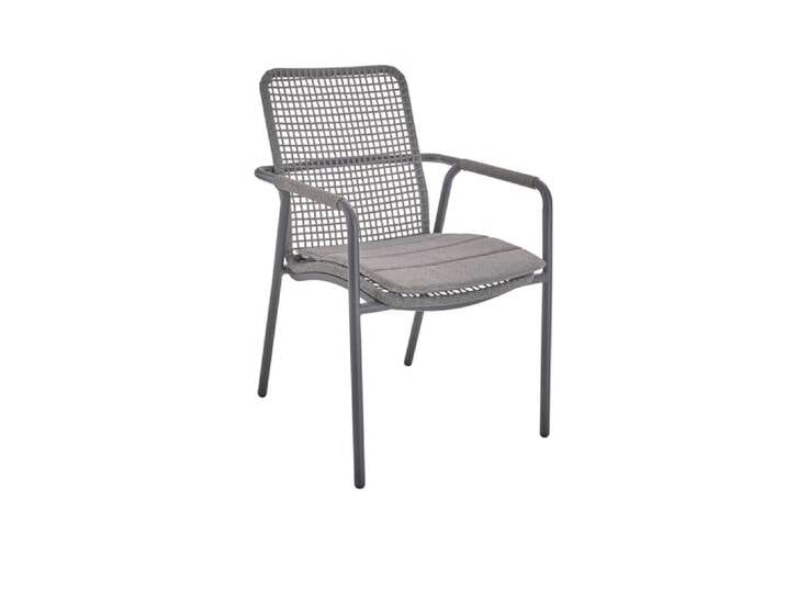 Stapelstuhl Garten REPTON ROPE 2er Set anthrazit /hellgrau von porta