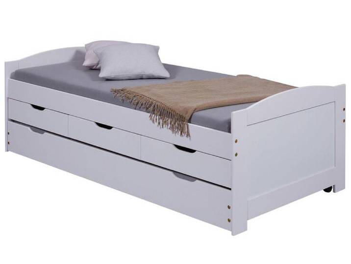 Stauraum-/Funktionsbett JULIUS 90 x 190 cm weiß Stauraum-/Funktionsbett JULIUS 90 x 190 cm weiß von porta