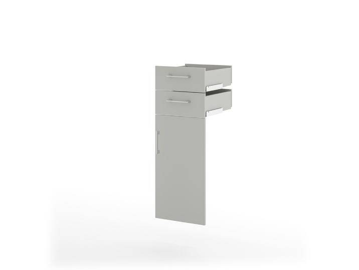 Tür-Schubkasten-Set VARY 38 x 104 cm grau von porta