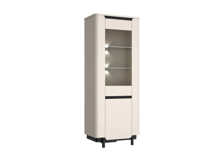 Vitrine VODOL 75,6x196,3 cm Sand/Schwarz von porta