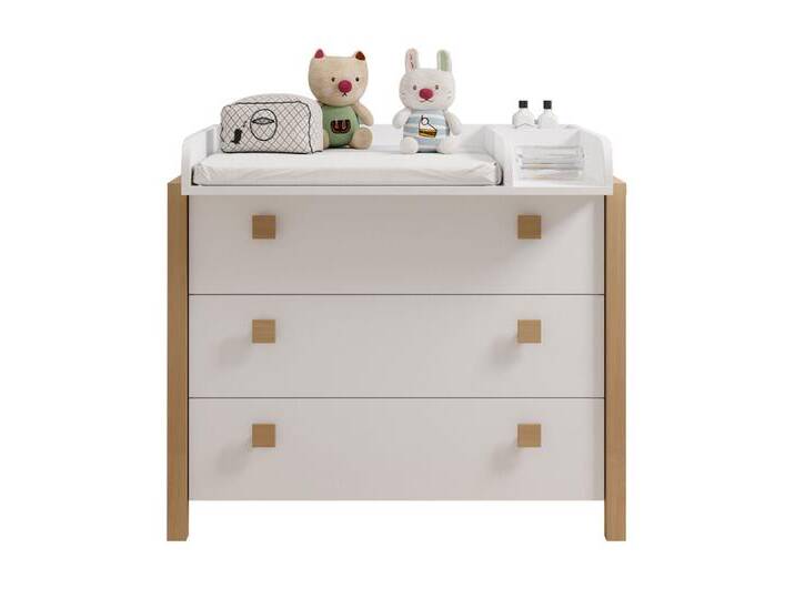 Wickelkommode BEACH Kiefer weiß/ Abs. Birke Wickelkommode BEACH Kiefer weiß/ Abs. Birke von porta