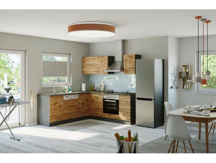 Winkelzeile ODENSE 210 x 210 cm Graphit/ Wotan-Eiche Dekor Winkelzeile ODENSE 210 x 210 cm Graphit/ Wotan-Eiche Dekor von porta