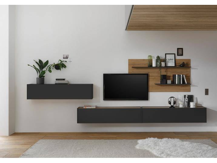Wohnkombi 13 CITY 3-teilig 400 x 180 cm Anthrazit/Wotan Eiche... von porta