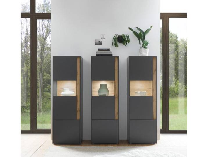 Wohnkombi 17 CITY 3-teilig 190 x 155 cm Anthrazit/Wotan Eiche... von porta