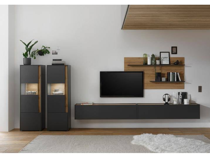 Wohnkombi 22 CITY 5-teilig 440 x 180 cm Anthrazit/Wotan Eiche... von porta