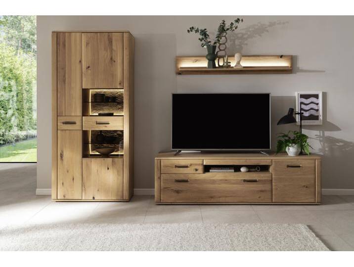 Wohnwand ALENTO 3tlg. Balkeneiche teilm. 302 x 207 cm von porta