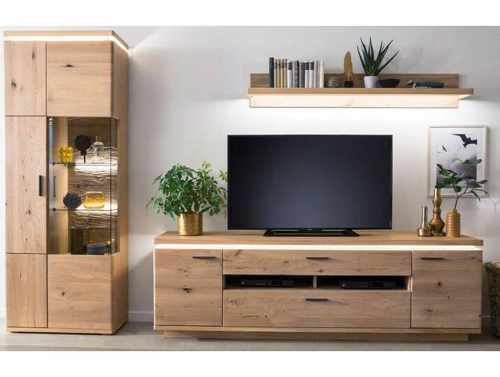 Wohnwand I BARCELONA 3-teilig Balkeneiche bianco von porta