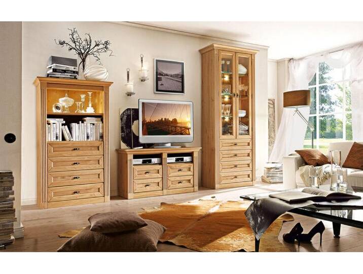 Wohnwand MAISON 350 x 226 x 40 cm in Braun Wohnwand MAISON 350 x 226 x 40 cm in Braun von porta