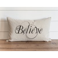 Believe 16 X 26 Kissenbezug/Weihnachten Feiertage Glaube Deckelkissen Geschenk Akzentkissen von porterlanehome