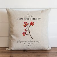 Hypericum Beere Kissenbezug | Weihnachtlicher Urlaubskissenhüllen Weihnachtsdeko 20 X 18 von porterlanehome