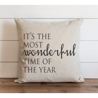 It Es The Most Wonderful Time Of The Year 20 X Kissenhülle Kissenbezug Weihnachtsdekor von porterlanehome