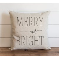Merry & Bright 20 X Kissenhülle Weihnachtskissen Kissenbezug von porterlanehome