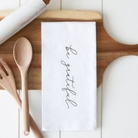 Sei Dankbares Geschirrtuch | Küchendeko Küchentuch Mehlsack Handtuch Geschenk Zur Wohnungserwärmung Hochzeitsgeschenk Hochzeits-Favorit von porterlanehome