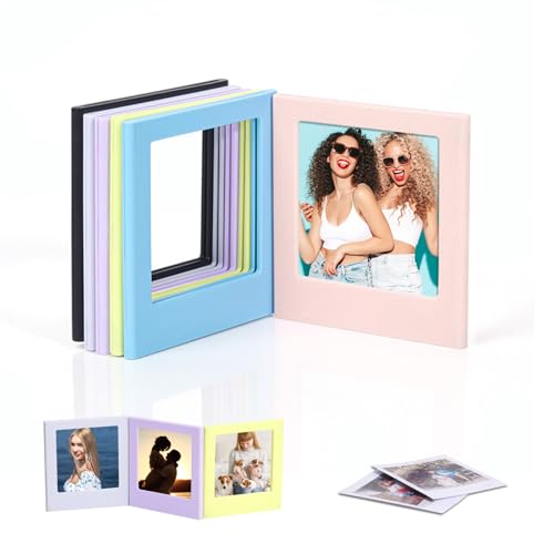 posionks 6 Stück Magnetischer Mini-Bilderrahmen Magnetische Fotorahmen Kühlschrank Kombination Kreative Mini-Magnet-Bilderrahmen Für Kühlschrank-Aufkleber DIY Fotorahmen 8.8 * 8.3 * 0.6cm, 6 Farben von posionks