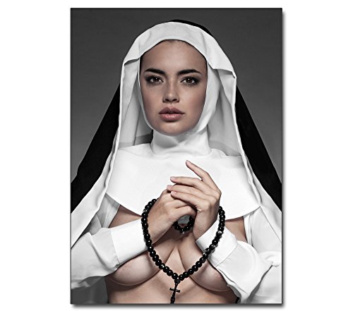 Leinwand Erotik Akt Sexy Nonne --- Die Unschuld --- Pin Up Pinup erotische Fotografie von posterdeluxe