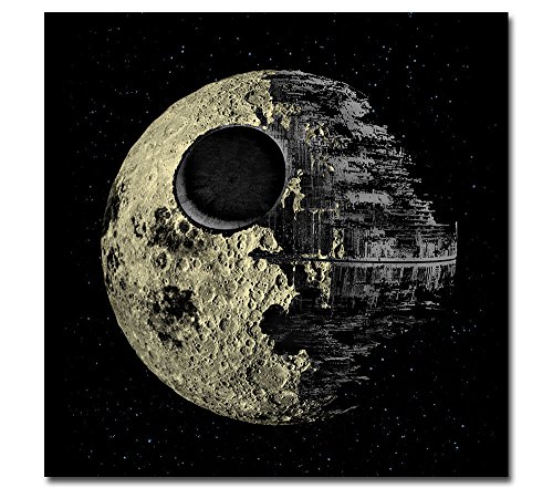 Poster - Die dunkle Seite des Mondes - wie Todesstern aus Star Wars Kunstdruck von posterdeluxe