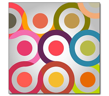 Poster Retro Circle - 70er Jahre Popart -Bunte Kreise Loft Panton Ära Vintage Lounge von posterdeluxe