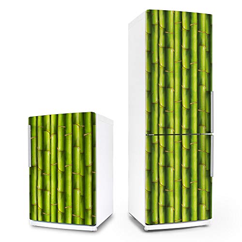 posterdeluxe Kühlschrank- & Geschirrspüler-Aufkleber - Bambus - Dekor Folie Klebefolie Front Sticker von posterdeluxe