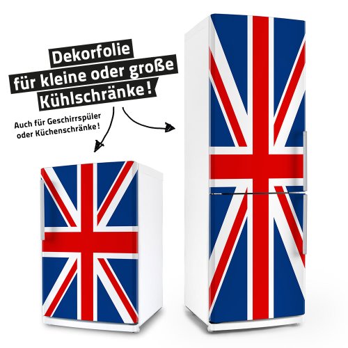 posterdeluxe Kühlschrank- & Geschirrspüler-Folie - Union Jack - Dekorfolie Aufkleber Klebefolie Front von posterdeluxe