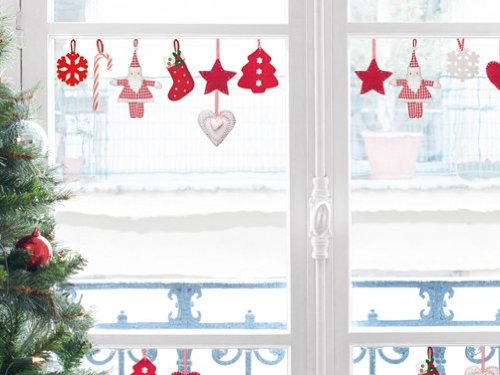 Fenstersticker Filz Weihnachten - Trägerfolie 20,0 x 32,0 cm von posterdepot