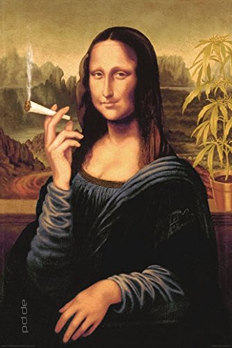 Poster Mona Lisa - Rauchen - Größe 61 x 91,5 cm - Maxiposter von Ditac