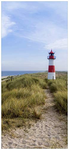 posterdepot Türtapete Türposter Am Strand von Sylt, Leuchtturm auf der Düne, Panorama - Größe 93 x 205 cm, 1 Stück, ktt0581 von posterdepot