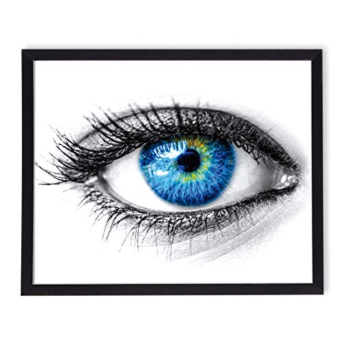 postergaleria Bild im Rahmen | Plakat | Modern | Wand Künstlerisch | Verschiedene Themen 40 x 50 cm (blaues Auge) von postergaleria