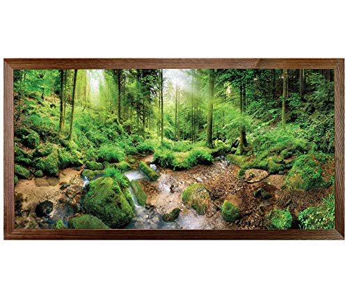 postergaleria Bild im Rahmen Plakat Modern Wand Künstlerisch Verschiedene Themen 50 x 100 cm (grüner Wald) von postergaleria