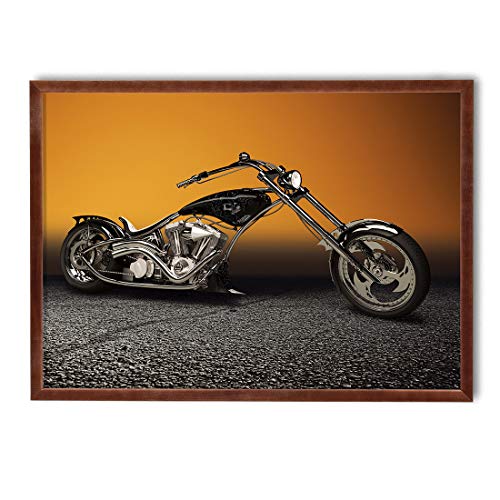 postergaleria Bild im Rahmen | Plakat | Modern | Wand Künstlerisch | Verschiedene Themen 50 x 70 cm (Harley Davidson) von postergaleria