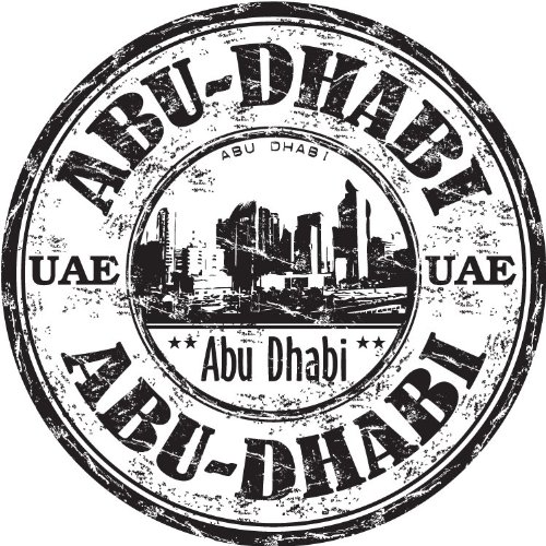 Abu Dhabi United Arab Emirates UAE City Travel Grunge Stamp Hochwertigen Auto-Autoaufkleber 12 x 12 cm von postwalldecor