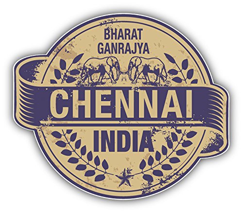 Chennai City India Grunge Travel Stamp Hochwertigen Auto-Autoaufkleber 12 x 10 cm von postwalldecor