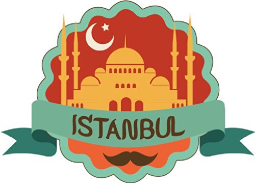 Istanbul Turkey World City Travel Label Badge Hochwertigen Auto-Autoaufkleber 12 x 10 cm von postwalldecor