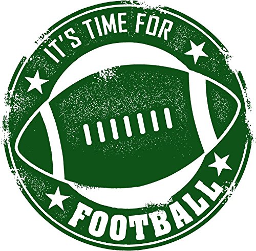 NFL American Football Its Time For Game Grunge Stamp Hochwertigen Auto-Autoaufkleber 12 x 12 cm von postwalldecor