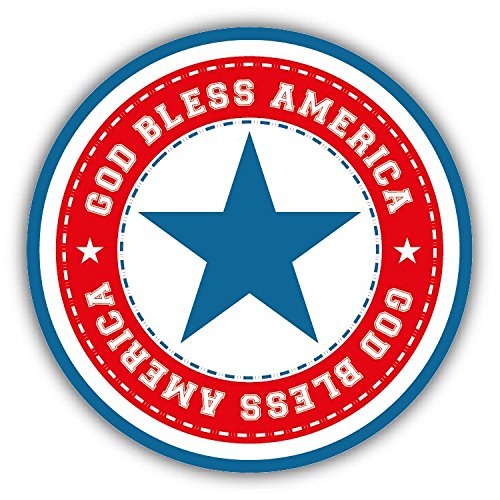 Star God Bless America Slogan Hochwertigen Auto-Autoaufkleber 12 x 12 cm von postwalldecor