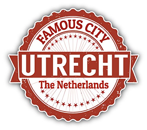 Utrecht City Netherlands Grunge Travel Stamp Hochwertigen Auto-Autoaufkleber 12 x 10 cm von postwalldecor