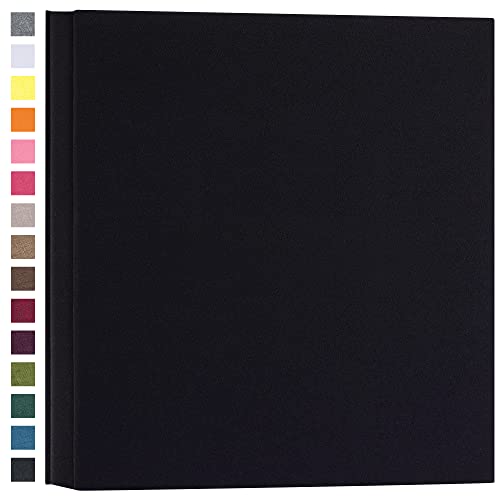 potricher Fotoalbum für 10 x 15 cm, 1000 Fotos, Leineneinband, extra großes Fassungsvermögen, Fotobuch für Familie, Hochzeit, Jahrestag, Baby (schwarz, 1000 Taschen) von potricher