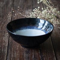 Einzigartige Handgemachte Keramik Elegante Schwarz-Weiß Mittelgroße Fußschale, Rad Geworfene Frühstücksschale, Servierschale Einzigartige Handgemachte Keramik Elegante Schwarz-Weiß Mittelgroße Fußschale, Rad Geworfene Frühstücksschale, Servierschale von potterybyrue