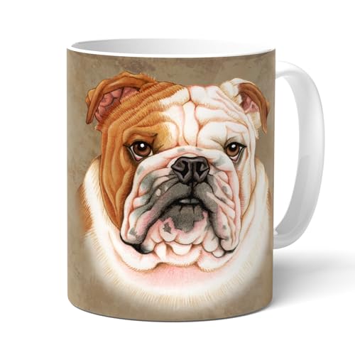 ENGLISH BULLDOG FAWN B (24) - Kaffeetasse, Becher, Teetasse aus hochwertiger Keramik. Kaffeebecher mit schöner Grafik und tollen Spruch in englischer Sprache. von power gift