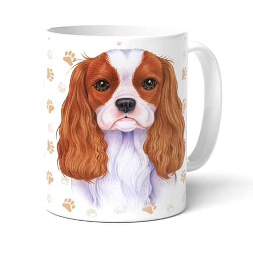 KING CHARLES SPANIEL Kaffeetasse mit Spruch und schöner Grafik. Becher, Tasse, Kaffebecher. von power gift