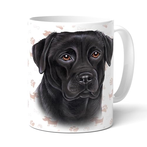 LABRADOR BLACK (38) - Kaffeetasse, Becher, Tiertasse aus hochwertiger Keramik. Kaffeebecher mit schöner Grafik und tollen Spruch in englischer Sprache. von power gift