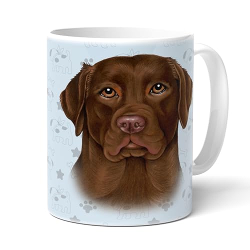 LABRADOR C (40) CHOCOLATE - Kaffeetasse, Tiertasse aus hochwertiger Keramik. Kaffeebecher mit schöner Grafik und tollen Spruch in englischer Sprache. von power gift