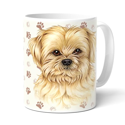 LHASA APSO - Becher, Kaffeetasse. Teetasse aus hochwertiger Keramik. Kaffeebecher mit schöner Grafik und tollen Spruch in englischer Sprache. von power gift