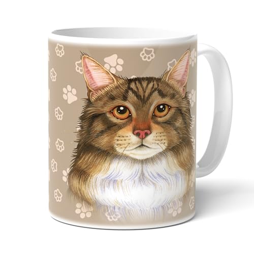 MAINE COON CAT (73) - Kaffeebecher, Miezekatze, Kater, Pet, Mug, Geschenk, Haustier, Tasse mit Spruch, Lieblingstier, Teekanne von power gift