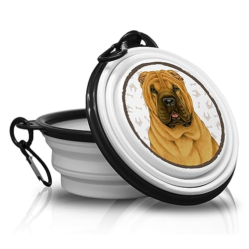 SHAR PEI - Falt, Tragbarer Trinknapf mit Karabiner für Unterwegs. Futternapf, Haustierschüssel. Handlich und Einzigartig. SHAR PEI - Falt, Tragbarer Trinknapf mit Karabiner für Unterwegs. Futternapf, Haustierschüssel. Handlich und Einzigartig. von power gift