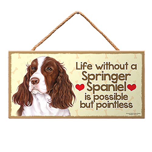 SPRINGER SPANIEL - Haustierschild mit Spruch in englischer Sprache aus Holz mit Kordel. Als Tür, Torschild, Wanddekoration geeignet. Geschenk für jeden Hundebesitzer. SPRINGER SPANIEL - Haustierschild mit Spruch in englischer Sprache aus Holz mit Kordel. Als Tür, Torschild, Wanddekoration geeignet. Geschenk für jeden Hundebesitzer. von power gift